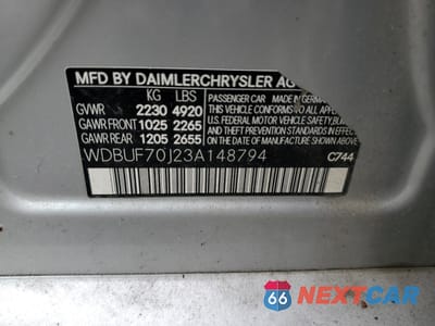 Zdjęcie 12 z 12 samochodu: 2003 MERCEDES-BENZ E 500 VIN:WDBUF70J23A148794 - miniatura