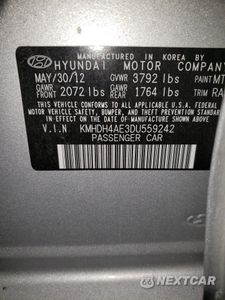 Zdjęcie 12 z 12 samochodu: 2013 HYUNDAI ELANTRA GLS VIN:KMHDH4AE3DU559242 - miniatura