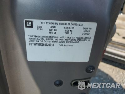 Zdjęcie 12 z 12 samochodu: 2006 CHEVROLET IMPALA LT VIN:2G1WT58K269329018 - miniatura