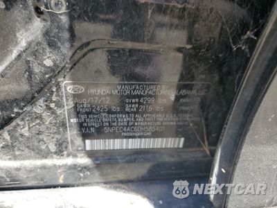 Zdjęcie 12 z 14 samochodu: 2013 HYUNDAI SONATA SE VIN:5NPEC4AC6DH585401 - miniatura
