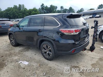 Drugie zdjęcie samochodu z przodu: 2016 TOYOTA HIGHLANDER XLE VIN:5TDJKRFH0GS311810 - miniatura
