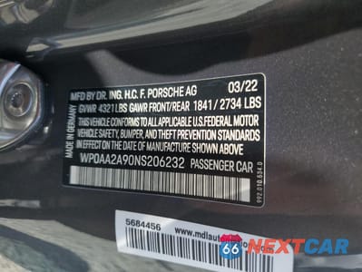 Zdjęcie 13 z 14 samochodu: 2022 PORSCHE 911 CARRERA VIN:WP0AA2A90NS206232 - miniatura