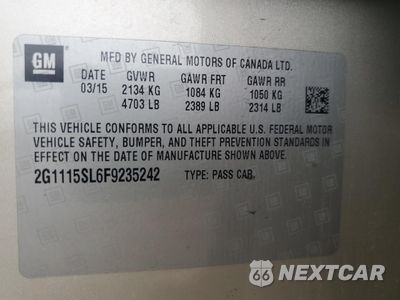 Zdjęcie 12 z 12 samochodu: 2015 CHEVROLET IMPALA LT VIN:2G1115SL6F9235242 - miniatura