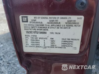 Zdjęcie 12 z 14 samochodu: 2002 CHEVROLET SILVERADO C1500 VIN:2GCEC19T521349064 - miniatura