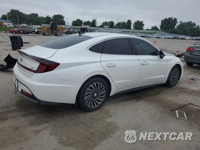 Trzecie zdjęcie samochodu z tyłu: 2022 HYUNDAI SONATA HYBRID VIN:KMHL34JJ6NA043435 - miniatura