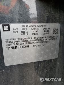Zdjęcie 14 z 15 samochodu: 2017 CHEVROLET MALIBU LT VIN:1G1ZE5ST1HF107699 - miniatura