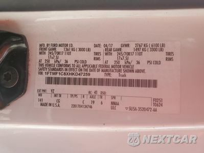 Zdjęcie 12 z 12 samochodu: 2017 FORD F150 VIN:1FTMF1C8XHKD47259 - miniatura