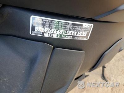 Zdjęcie 9 z 9 samochodu: 2021 HONDA CBR RA VIN:JH2SC7759MK400067 - miniatura