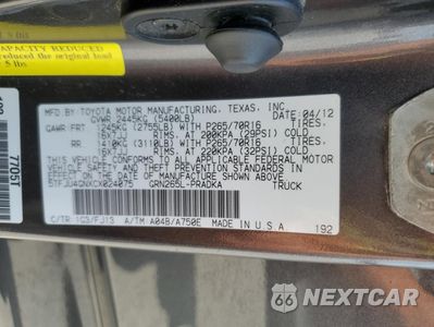 Zdjęcie 12 z 12 samochodu: 2012 TOYOTA TACOMA DOUBLE CAB PRERUNNER VIN:5TFJU4GNXCX024075 - miniatura