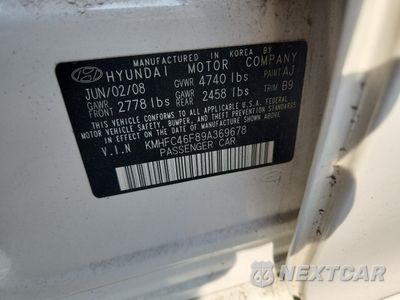 Zdjęcie 12 z 12 samochodu: 2009 HYUNDAI AZERA SE VIN:KMHFC46F89A369678 - miniatura