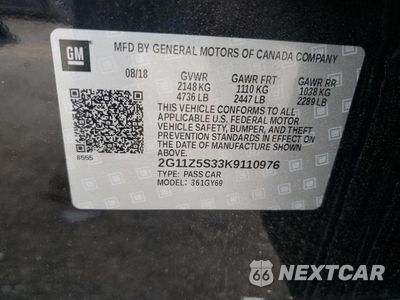 Zdjęcie 12 z 12 samochodu: 2019 CHEVROLET IMPALA LT VIN:2G11Z5S33K9110976 - miniatura