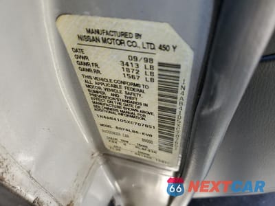 Zdjęcie 12 z 12 samochodu: 1999 NISSAN SENTRA BASE VIN:1N4AB41D5XC707651 - miniatura