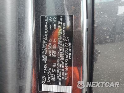Zdjęcie 12 z 15 samochodu: 2022 HYUNDAI ELANTRA SEL VIN:5NPLS4AG3NH081239 - miniatura
