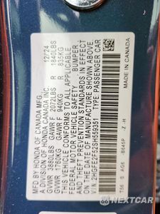 Zdjęcie 12 z 15 samochodu: 2025 HONDA CIVIC SPORT VIN:2HGFE2F52SH559351 - miniatura