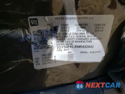 Zdjęcie 13 z 13 samochodu: 2021 CADILLAC ESCALADE SPORT VIN:1GYS4FKL8MR432841 - miniatura