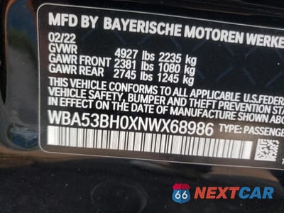 Zdjęcie 12 z 12 samochodu: 2022 BMW 530 I VIN:WBA53BH0XNWX68986 - miniatura