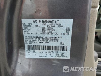 Zdjęcie 13 z 13 samochodu: 2009 FORD ESCAPE XLS VIN:1FMCU92709KA75522 - miniatura