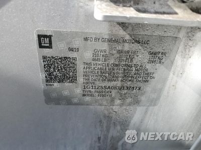 Zdjęcie 12 z 12 samochodu: 2019 CHEVROLET IMPALA LT VIN:1G11Z5SA0KU137473 - miniatura