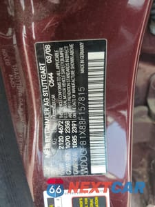 Zdjęcie 12 z 12 samochodu: 2008 MERCEDES-BENZ C 300 4MATIC VIN:WDDGF81X88F157815 - miniatura