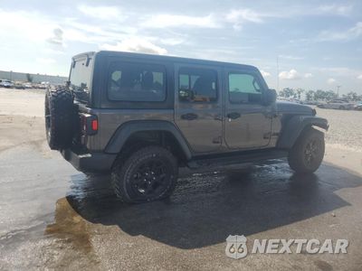Trzecie zdjęcie samochodu z tyłu: 2021 JEEP WRANGLER UNLIMITED SPORT VIN:1C4HJXDN6MW508202 - miniatura