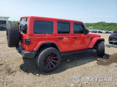 Trzecie zdjęcie samochodu z tyłu: 2021 JEEP WRANGLER UNLIMITED SAHARA VIN:1C4HJXEN9MW573592 - miniatura