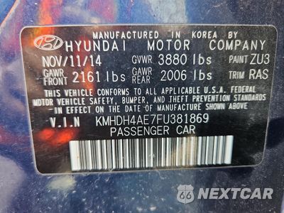 Zdjęcie 12 z 14 samochodu: 2015 HYUNDAI ELANTRA SE VIN:KMHDH4AE7FU381869 - miniatura