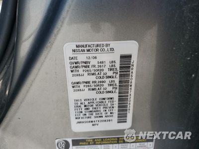 Zdjęcie 13 z 13 samochodu: 2007 INFINITI FX35 VIN:JNRAS08W47X208391 - miniatura