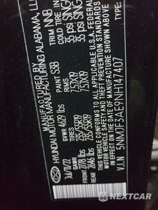 Zdjęcie 12 z 12 samochodu: 2022 HYUNDAI TUCSON SEL VIN:5NMJF3AE9NH147407 - miniatura