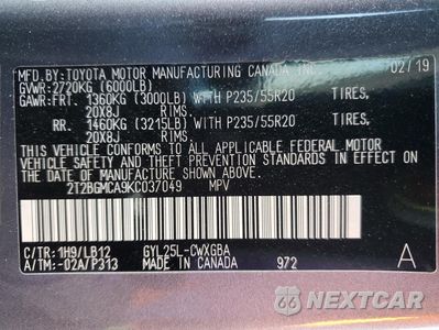 Zdjęcie 14 z 14 samochodu: 2019 LEXUS RX 450H BASE VIN:2T2BGMCA9KC037049 - miniatura