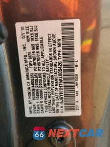 Zdjęcie 12 z 12 samochodu: 2010 HONDA ELEMENT EX VIN:5J6YH1H75AL005420 - miniatura