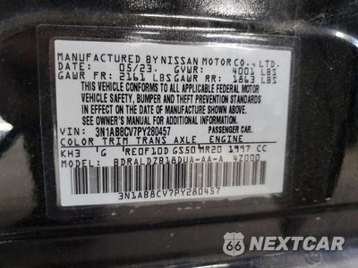 Zdjęcie 12 z 13 samochodu: 2023 NISSAN SENTRA SV VIN:3N1AB8CV7PY280457 - miniatura