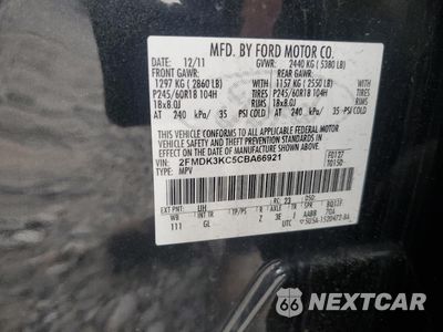 Zdjęcie 13 z 13 samochodu: 2012 FORD EDGE LIMITED VIN:2FMDK3KC5CBA66921 - miniatura