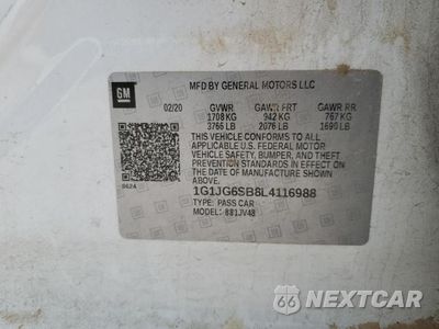 Zdjęcie 13 z 13 samochodu: 2020 CHEVROLET SONIC VIN:1G1JG6SB8L4116988 - miniatura