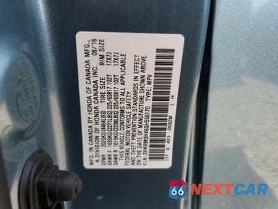 Zdjęcie 13 z 15 samochodu: 2016 HONDA CR-V SE VIN:2HKRM3H46GH556170 - miniatura