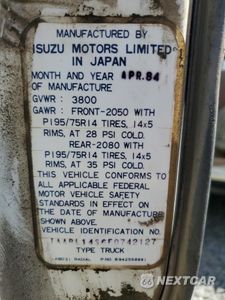 Zdjęcie 12 z 12 samochodu: 1984 ISUZU PUP VIN:JAABL14S6E0742127 - miniatura