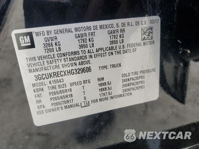 Zdjęcie 12 z 13 samochodu: 2017 CHEVROLET SILVERADO K1500 LT VIN:3GCUKRECXHG329606 - miniatura