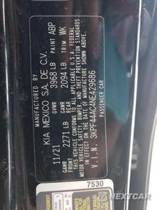 Zdjęcie 12 z 12 samochodu: 2022 KIA FORTE GT VIN:3KPF44AC4NE429686 - miniatura