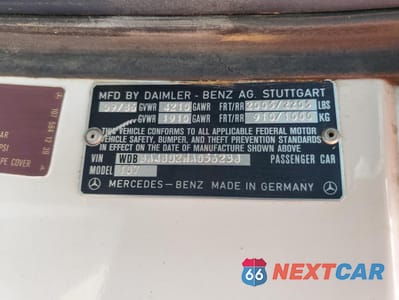 Zdjęcie 12 z 12 samochodu: 1987 MERCEDES-BENZ 560 SL VIN:WDBBA48D2HA056238 - miniatura