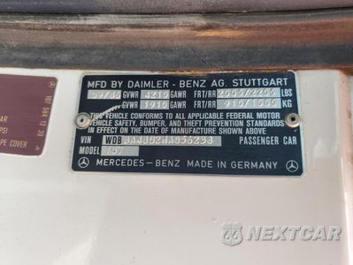 Zdjęcie 12 z 12 samochodu: 1987 MERCEDES-BENZ 560 SL VIN:WDBBA48D2HA056238 - miniatura