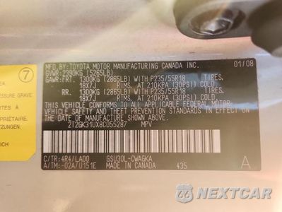 Zdjęcie 12 z 12 samochodu: 2008 LEXUS RX 350 VIN:2T2GK31UX8C055287 - miniatura