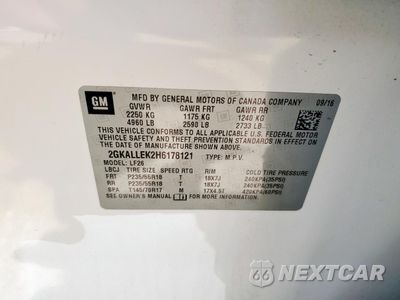 Zdjęcie 13 z 14 samochodu: 2017 GMC TERRAIN SL VIN:2GKALLEK2H6178121 - miniatura