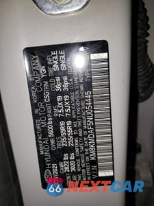 Zdjęcie 12 z 12 samochodu: 2022 HYUNDAI IONIQ 5 SE VIN:KM8KMDAF5NU054445 - miniatura