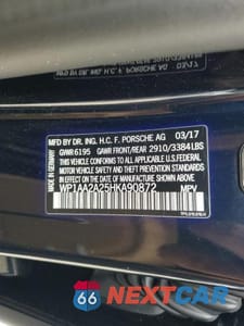 Zdjęcie 14 z 14 samochodu: 2017 PORSCHE CAYENNE VIN:WP1AA2A25HKA90872 - miniatura