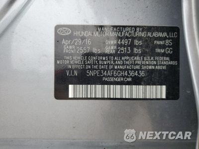 Zdjęcie 13 z 13 samochodu: 2016 HYUNDAI SONATA SPORT VIN:5NPE34AF6GH436436 - miniatura