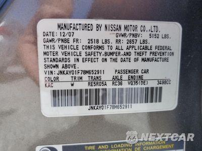 Zdjęcie 12 z 14 samochodu: 2008 INFINITI M35 BASE VIN:JNKAY01F78M652911 - miniatura