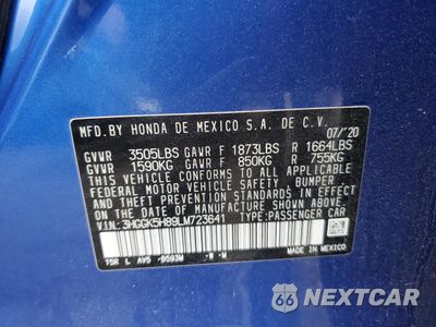 Zdjęcie 13 z 15 samochodu: 2020 HONDA FIT EX VIN:3HGGK5H89LM723641 - miniatura