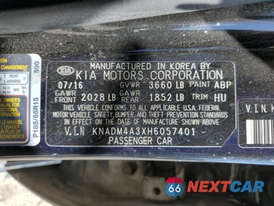 Zdjęcie 12 z 12 samochodu: 2017 KIA RIO LX VIN:KNADM4A3XH6057401 - miniatura