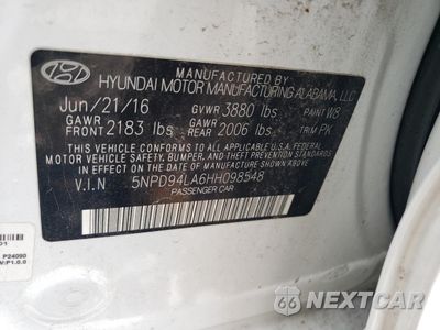 Zdjęcie 12 z 12 samochodu: 2017 HYUNDAI ELANTRA ECO VIN:5NPD94LA6HH098548 - miniatura