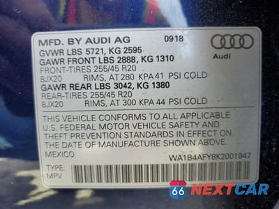 Zdjęcie 13 z 16 samochodu: 2019 AUDI SQ5 PREMIUM PLUS VIN:WA1B4AFY8K2001947 - miniatura
