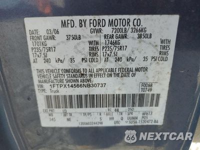 Zdjęcie 12 z 12 samochodu: 2006 FORD F150 VIN:1FTPX14566NB30737 - miniatura